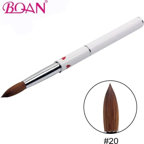 BQAN #20 5 Pcs/Lot Acrylic Nail Brushes with Kolinsky Sable Hair Nail Art Painting Drawing Brush Pen Manicure Nail Art Tool
