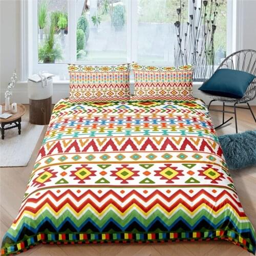 Bohemian Luxury 3D 2/3pcs Boho Mandala Bedding Set Twin Queen King Size Comforter Duvet Quilt Cover and Pillowcase Home Textile