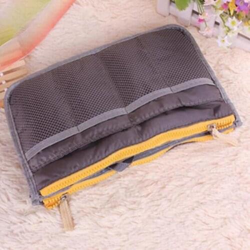 Portable Storage Bag Organizer Handbag Foldable Double Zipper Travel Toothbrush Holder Cosmetics Toiletry Suitcase Pouch