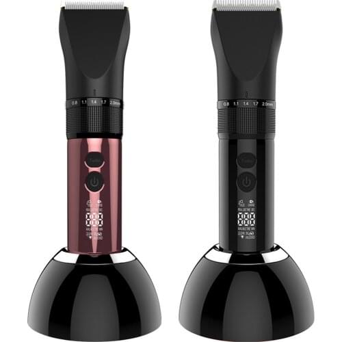 Professional Electric Hair Clipper 2000mA Lithium Battery LCD Display Mens Beard Trimmer Hair Cutting Machine Turbo For Salon