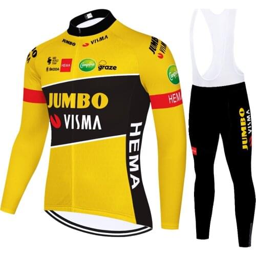 New Jumbo Visma Cycling Jersey 2021 Long sleeve MTB bicycle clothing summer spring Men roupa ciclismo masculino