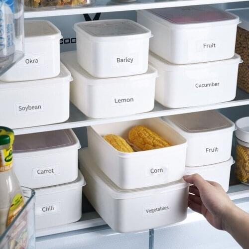 Kitchen Food Storage Box Container Set Organizer Square Vacuum Lid Airtight Jars Pantry Legume Cereals Vegetable Fruit Case