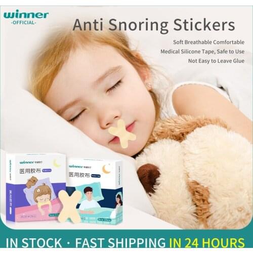 Anti Snoring Stickers Anti-snore Breathing Orthosis Mouth Stickers Sleeping Aid Device Medical Silicone Tape for Adult Child 15s