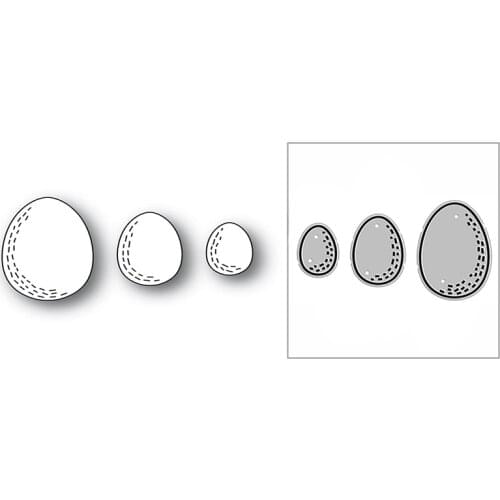 New Trio Easter Eggs 2020 Metal Cutting Dies for DIY Scrapbooking Paper Decorative and Card Making Embossing Craft No Stamps