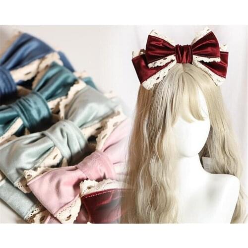 Wild Lace KC Daily Elegant Sweet Bowknot Hair hoop Hair Clip Headband Lolita Cute Hair Ornaments Cosplay B1466