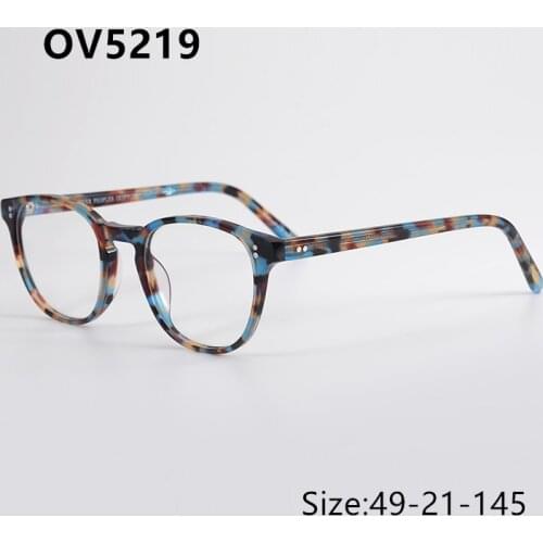 OV5219 Womens Eyeglass Yellow Frames EyeGlasses Women Myopia Glasses Computer Glasses Prescription Glasses Men High Quality