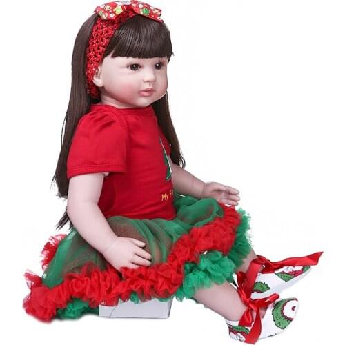 Original NPK 60CM reborn toddler girl bebe doll reborn princess Christmas Gift high quality baby soft real touch