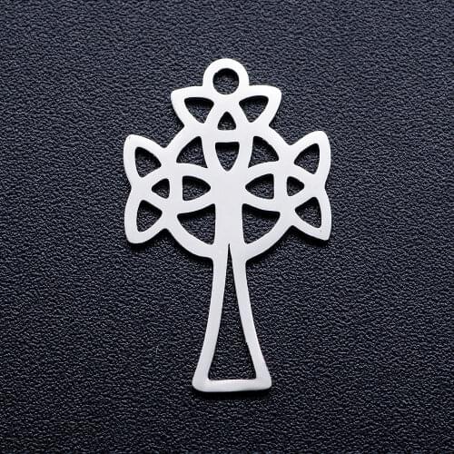 10pcs/lot Blessing Cross DIY Jewelry Charms Wholesale 100% Stainless Steel Charm for Bracelet Making Factory Direct