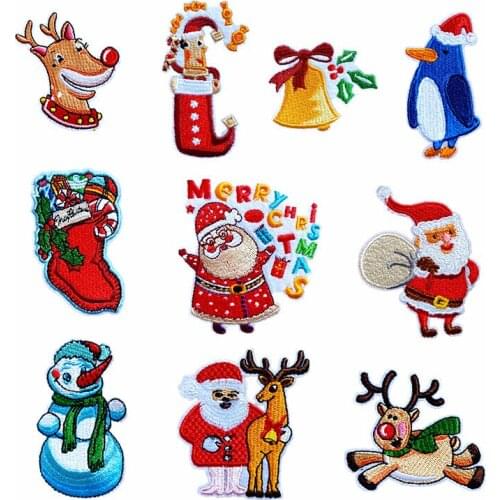 Christmas Snowman Embroidered Cloth Stickers Process Embroidered Badge Childrens Clothing Accessories Patch Adhesive