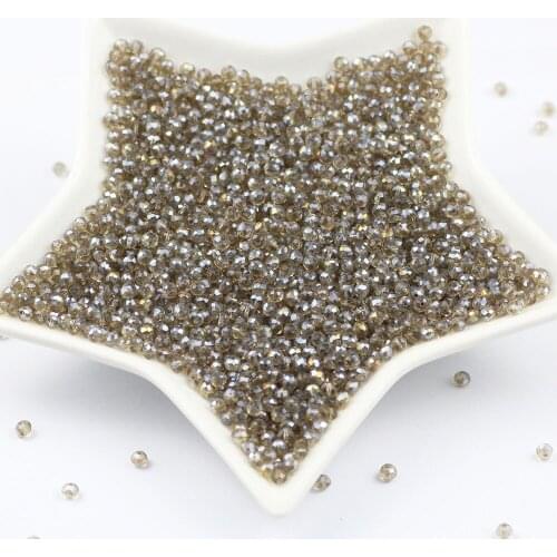 Gray AB color 4X3mm 100pcs faceted Austrian Crystal Glass Beads Spacer Flat Round Loose Beads for Jewelry Making DIY Accessories