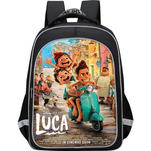 Luca Students School Bag Disney Anime Backpack Boys Girl Kid Children Cartoon Rucksack Teenagers Knapsack Unisex Travel Bagpacks