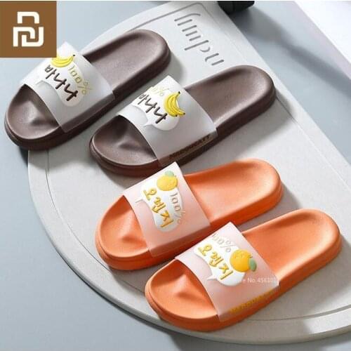 Xiaomi Women Bathroon Slippers Soft PVC Home Floor Shoes Couples Summer Slides Female Male Beach Cute Flip Flops Cartoon Sandles