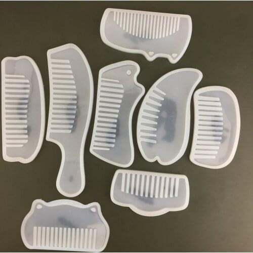 Silicone Comb Mold Resin DIY Casting Mold Jewelry Resin Mould Handcraft Epoxy Resin Mould for DIY Jewelry Craft Supplies, Clear