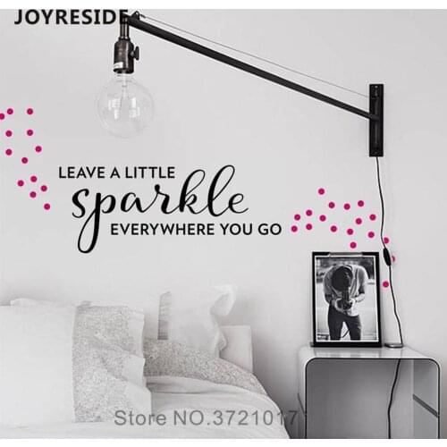 JOYRESIDE Sparkle Wall Decal Home Livingroom Wall Decor Vinyl Wall Sticker Sparkle Mordern Decals Leave A Little Sparkle WM475