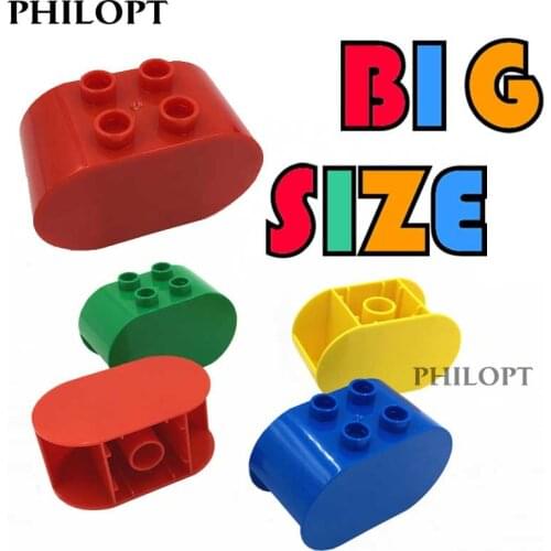 Big Size Building Blocks Ellipse Figures Bricks 2x2 Assembled Accessories Bulk Part Compatible Building Blocks Toy For Kids Gift