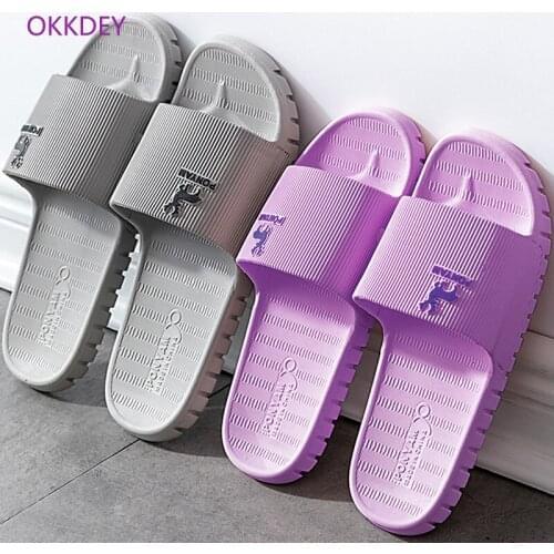 Home Slippers Female Summer Home Indoor Bathroom Bath Soft Bottom Non-Slip Cute Male Home Slipper