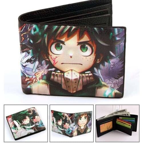 High Quality Soft Leather Wallet of Anime My Hero Academia Colorful Card Holder Money Bag Gift Coin Purse
