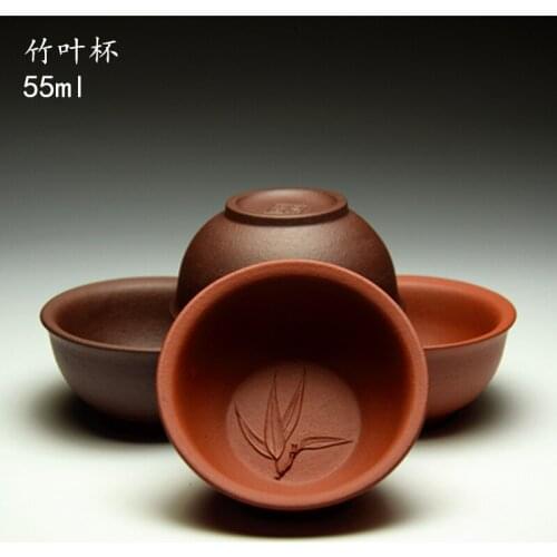 Yixing undressed ore quality goods all hand tea/bamboo purple sand cup mug sample tea cup small cups