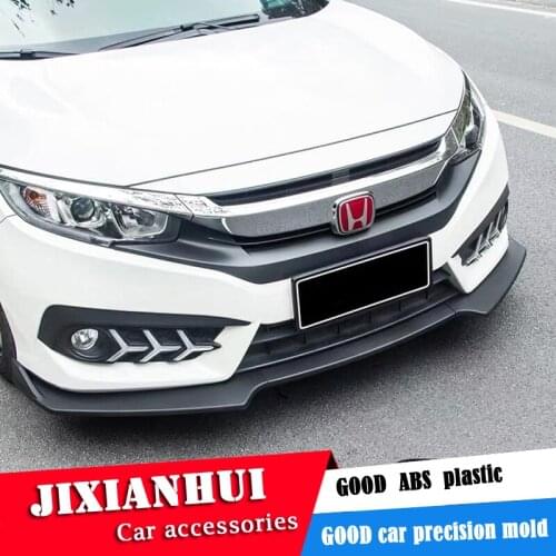 For Honda Civic Body kit spoiler 2016-2018 For Civic SC ABS Rear lip rear spoiler front Bumper Diffuser Bumpers Protector