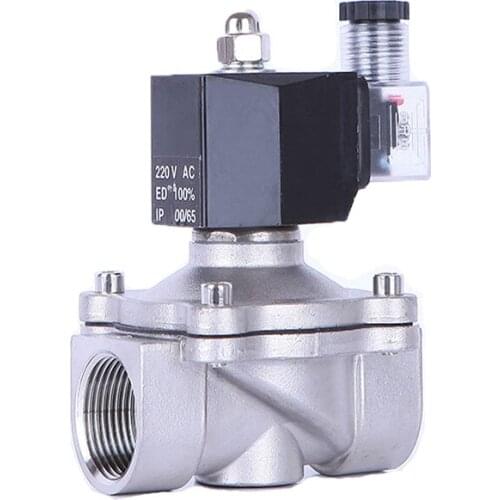 1" Stainless Steel Waterproof Solenoid Valve Normally Closed 12 Volt Solenoid Valve With LED Power Indicator