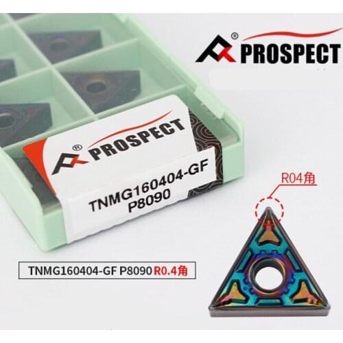 10pcs TNMG160404-BF P8090 high hardness inserts, to cut hardened steel of HRC40-65, Nano-nitride PVD coating, best quality