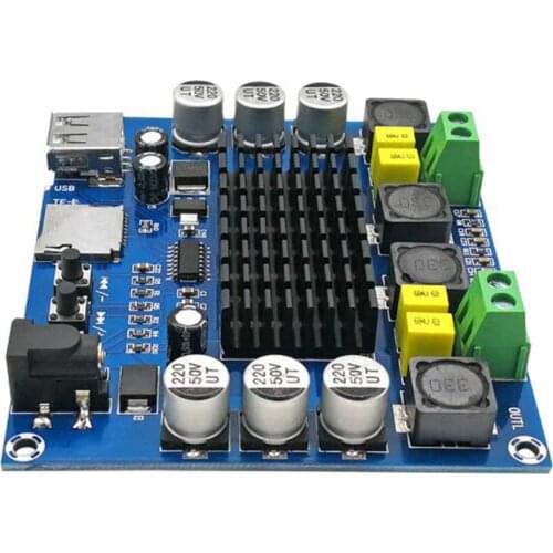 12-24V 50W*2 High Power Digital Power Amplifier Board USB And TF Decoding