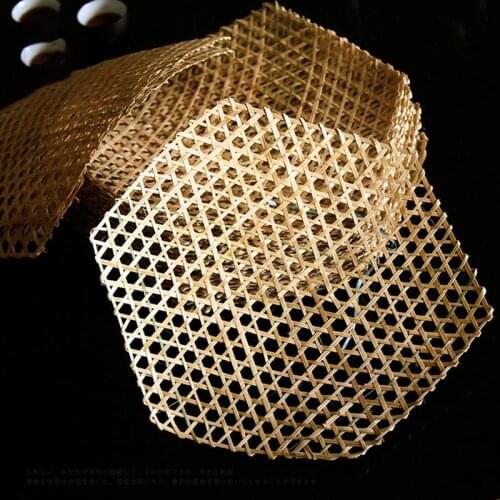 12pcs Handmade Bamboo Mesh Steamer Mat Woven Table Placemat Coaster Vegetables Bread Folding Liners Dish Mats Nonstick Pot Pad