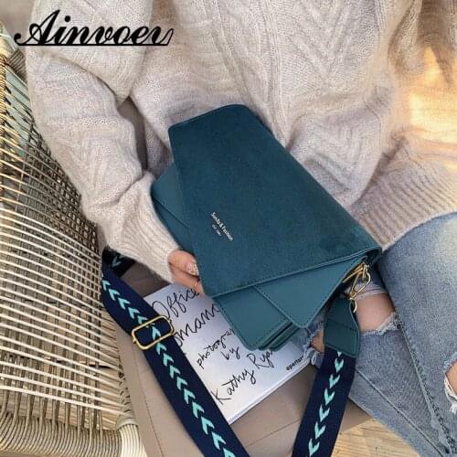 Ainvoev 2021 new version of Joker shoulder slung fashion broadband small square bag Handheld Frosted bag women