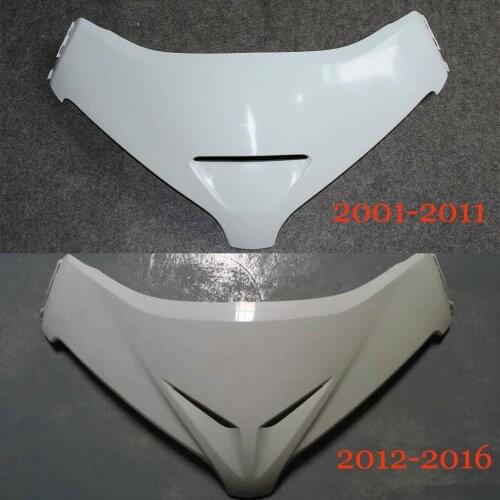 ZXMOTO Unpainted White ABS Front Cowl Nose Upper Fairing Plastic Parts Pieces For Honda GoldWing 1800GL 1800 2001-2016 2012 2001