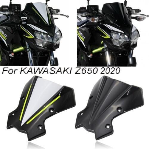 New Motorcycle Windshield Windscreen Air Wind Deflector For KAWASAKI Z 900 Z 650 Z900 Z650 2020