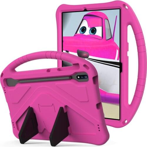 Kids Safe EVA Tablet Stand Case For Samsung Galaxy Tab S7 FE SM-T730 SM-T736 2021 S7 Plus 2020 SM-T970 T975 T976 12.4 Inch Cover