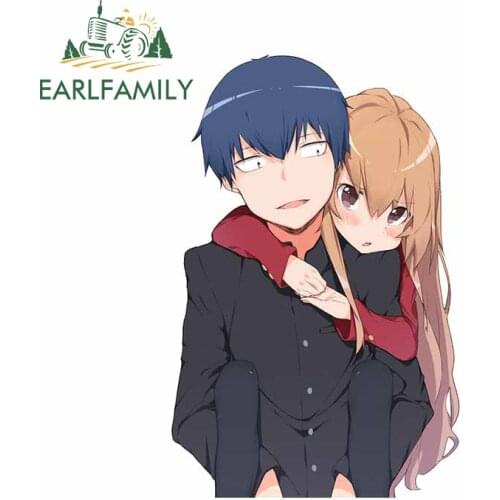 EARLFAMILY 13cm x 8.6cm For Toradora Windshield Car Stickers Funny Decal Graffiti Sticker Waterproof Scratch-Proof Decoration