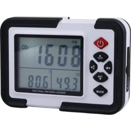 HT-2000 mini size infoor wouting Temperature And Humidity Carbon Dioxide Detector co2 ppm monitor wall type humidity