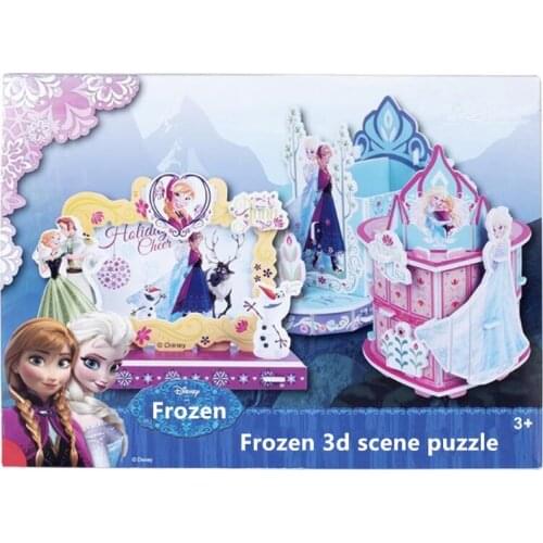 Disney Puzzle Toy Frozen (desktop Decoration) Sophia Three-dimensional Scene Puzzle Paper Handmade Puzzle