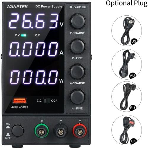 WANPTEK DPS3010U 0-30V 0-10A 300W Switching DC Power Supply 4 Digits Display LED Adjustable Power Supply AC 115V/230V 50/60Hz