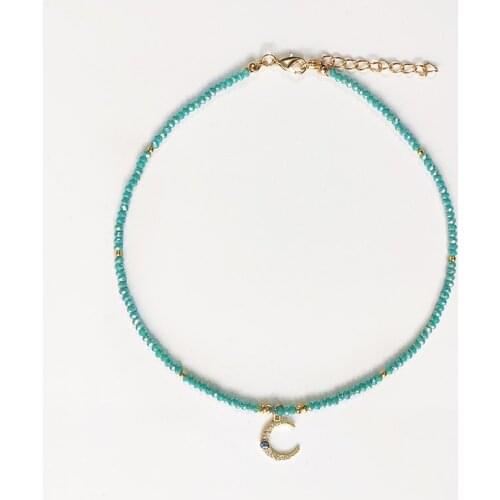 Fashion faceted crystal bead necklace a variety of colors exquisite neck accessories birthday gifts for girls aesthetic jewelry