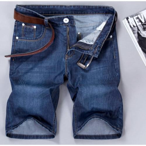 Mens Jeans Denim Shorts Good Quality Short Jeans Men Solid Straight Shorts Blue Jeans Male Casual Short