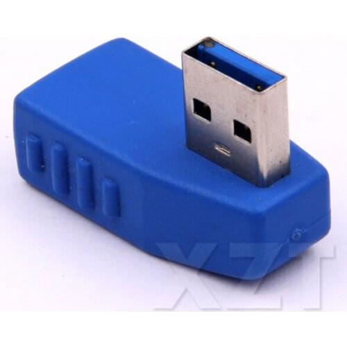 Newest Hot USB male to female Left angle 90 degree turn adapter USB3.0 Male to Female elbow adapter plug