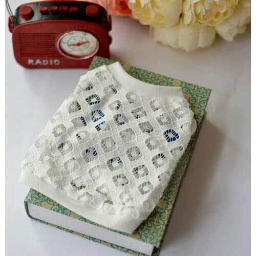 Puppy Dog New Fashion White Lace Vest Super Soft Cotton Pet Clothes For Small Dog Casual Outerwear Hoodie Vest Chihuahua Poodle