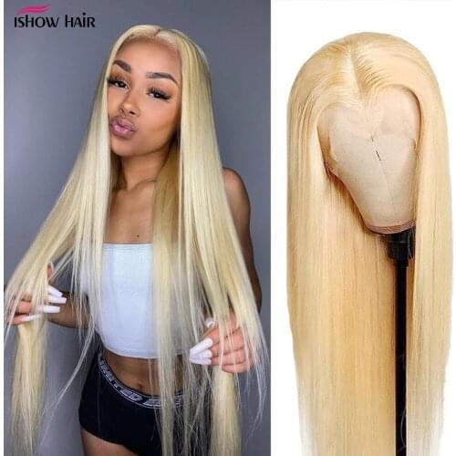 613 Hd Transparent Lace Frontal Wig 13x6 Straight Blonde Lace Front Wig Human Hair Wigs for Women 28 30 inch Lace Front Wig