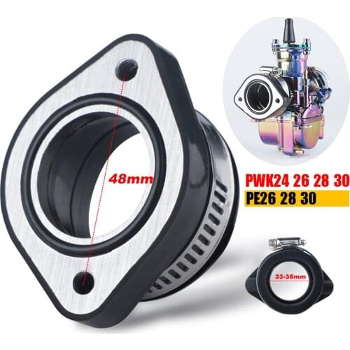 Motorcycle Carburetor Adapter Inlet Intake Pipe Rubber Mat Fit for PWK 24 26 28 30mm PE 24 26 28 Carburetor ATV Pit Dirt Bike