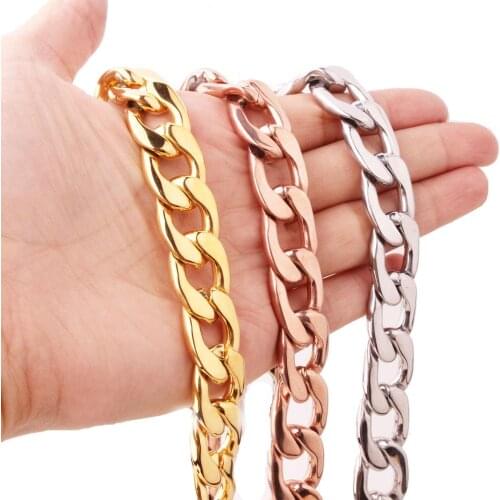 Popular Jewelry Stainless Steel Silver Color Cut Curb Cuban Chain Mens Necklace Or Bracelet Bangle 7"-40" Wholesale Or Retail