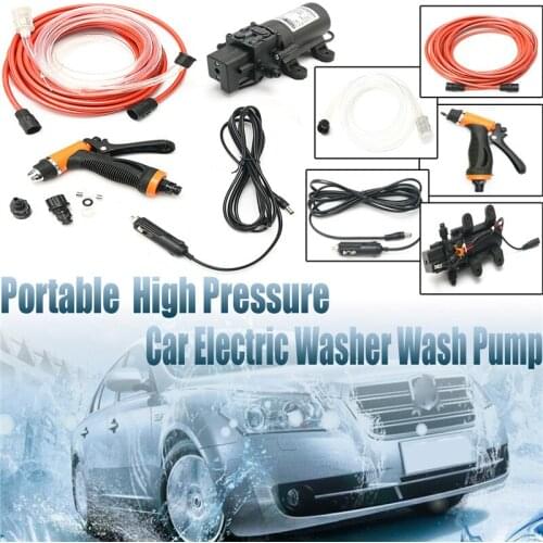 12V Portable Car Washer Gun Pump 160PSI High Pressure Spray Washing Machine Car cleaning Kit For Auto Wash Care Electric Device