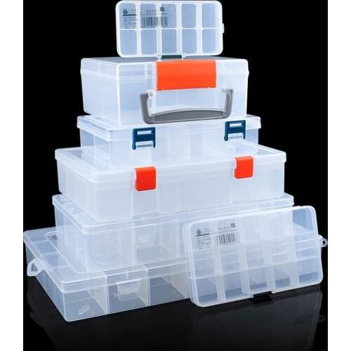 LUXIANZI Portable Waterproof Plastic Storage Tool BoxTransparent Metal Parts Hardware tools Screwdriver Organizer toolbox Case