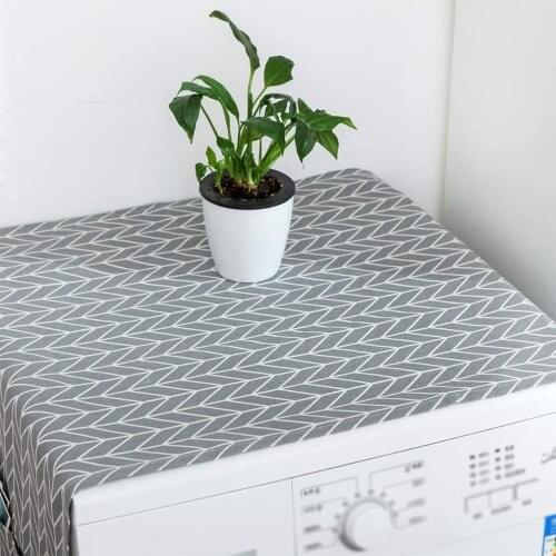 Polyester Cotton Cover Washing Machine Dust Covers Refrigerator Dust Protector With Pocket Storage Bag Clean Home Decoration
