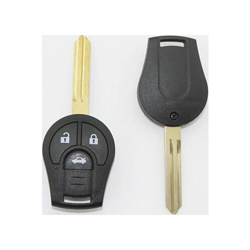 Replacement Remote Key Shell 3 Buttons for Nissan Sunny March Sylphy Key Case Fob 2+1B Uncut Key Blade