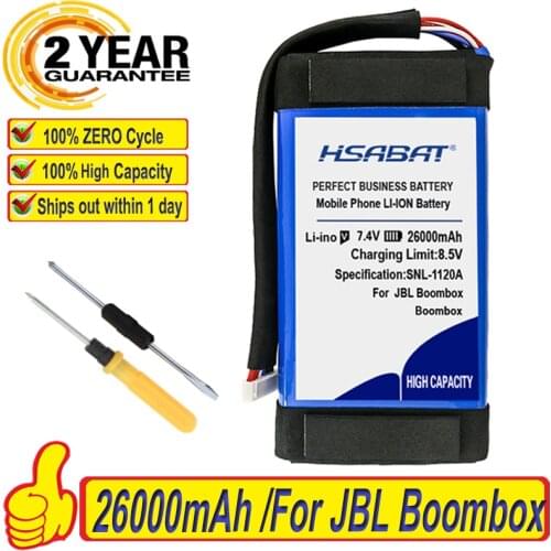 Top Brand 100% New 26000mAh GSP0931134 01 Battery for JBL Boombox Player Speaker Batteries + free gfit
