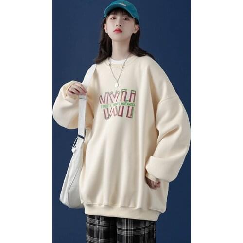 Womens Sweatshirt Spring Autumn Streetwear Women Casual Loose Women Pulovers Plus Size Printing Sweatshirt Women 2021 Korean