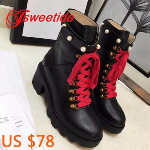 Genuine leather Boots for women high heels Short Boots patchwork warm brand high genuine leather boots for women