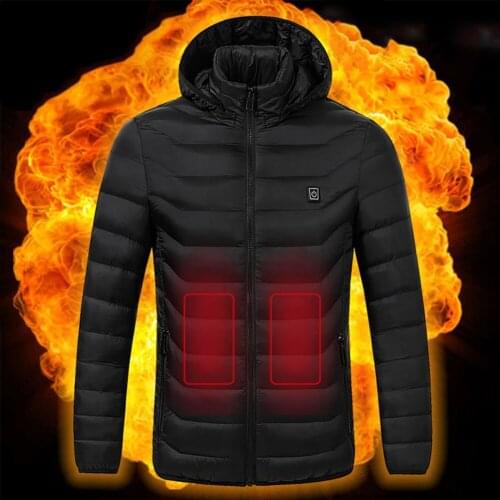 New 4 Places Heated Vest Men Women Usb Heated Jacket Heating Vest Thermal Clothing Hunting Vest Winter Heating Jacket BlackS-6XL
